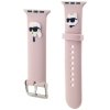 Karl Lagerfeld Pasek KLAWLSLKCNP Apple Watch 42/44/45/49mm różowy/pink strap 3D Rubber Karl&Choupette Heads